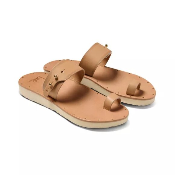 NEW BEEK Leather Whistler Toe Ring Sandals honey for women 254 6M8T - Picture 4 of 6